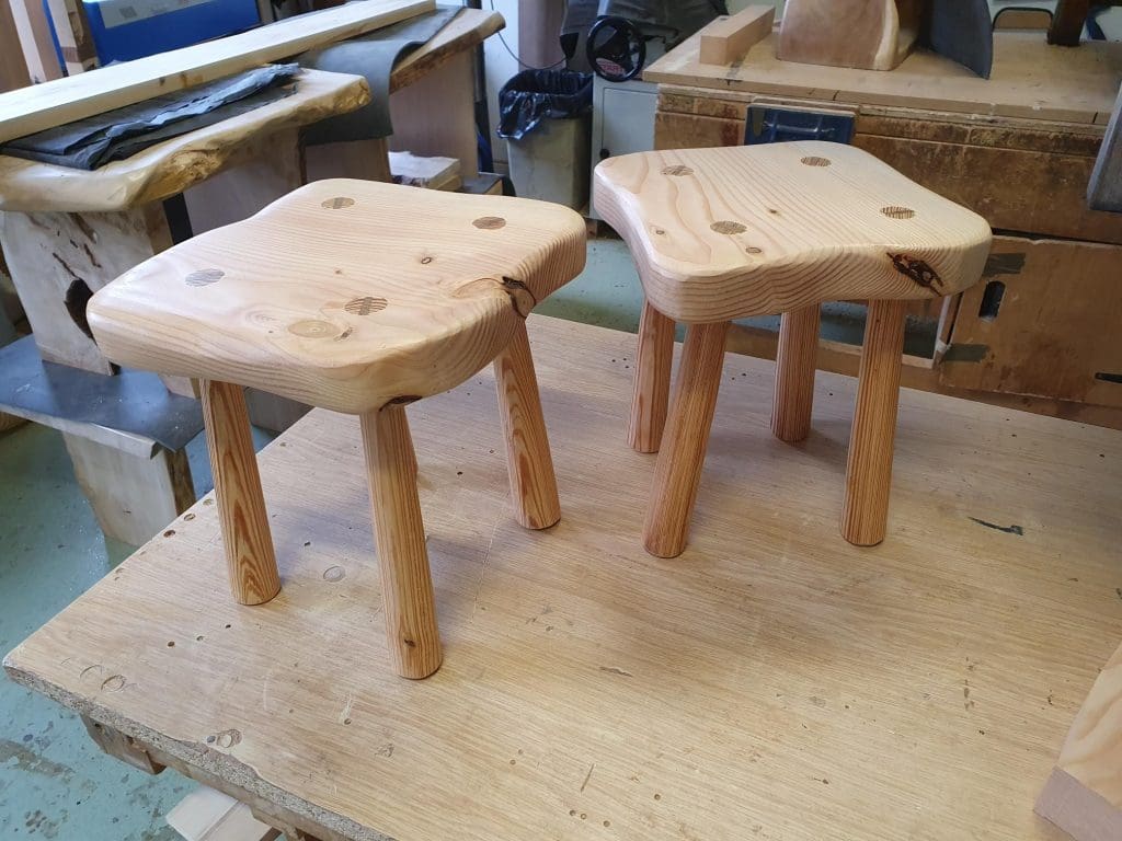 Bespoke wood furniture CEC_Trad Stools